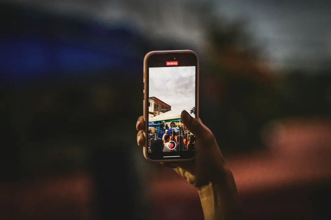 Taking photos with a smartphone before converting photos to PDF